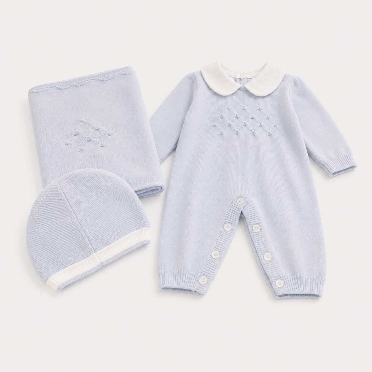 Set 3 pz azzurro in filo