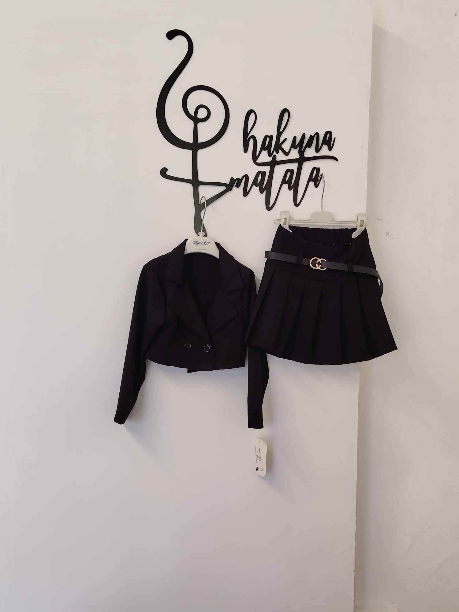 TAILLEUR PLISSET NERO