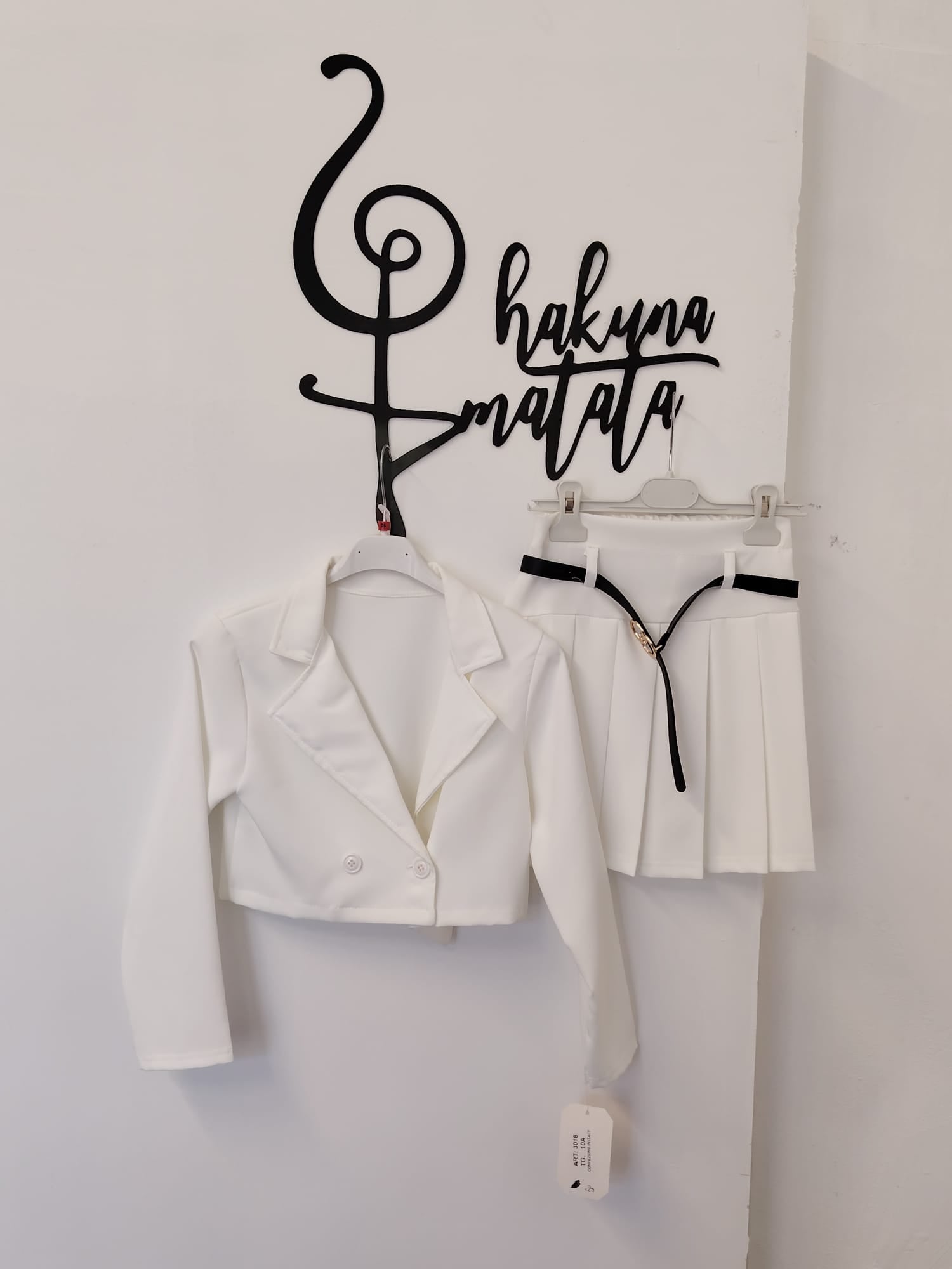 TAILLEUR PLISSET BIANCO