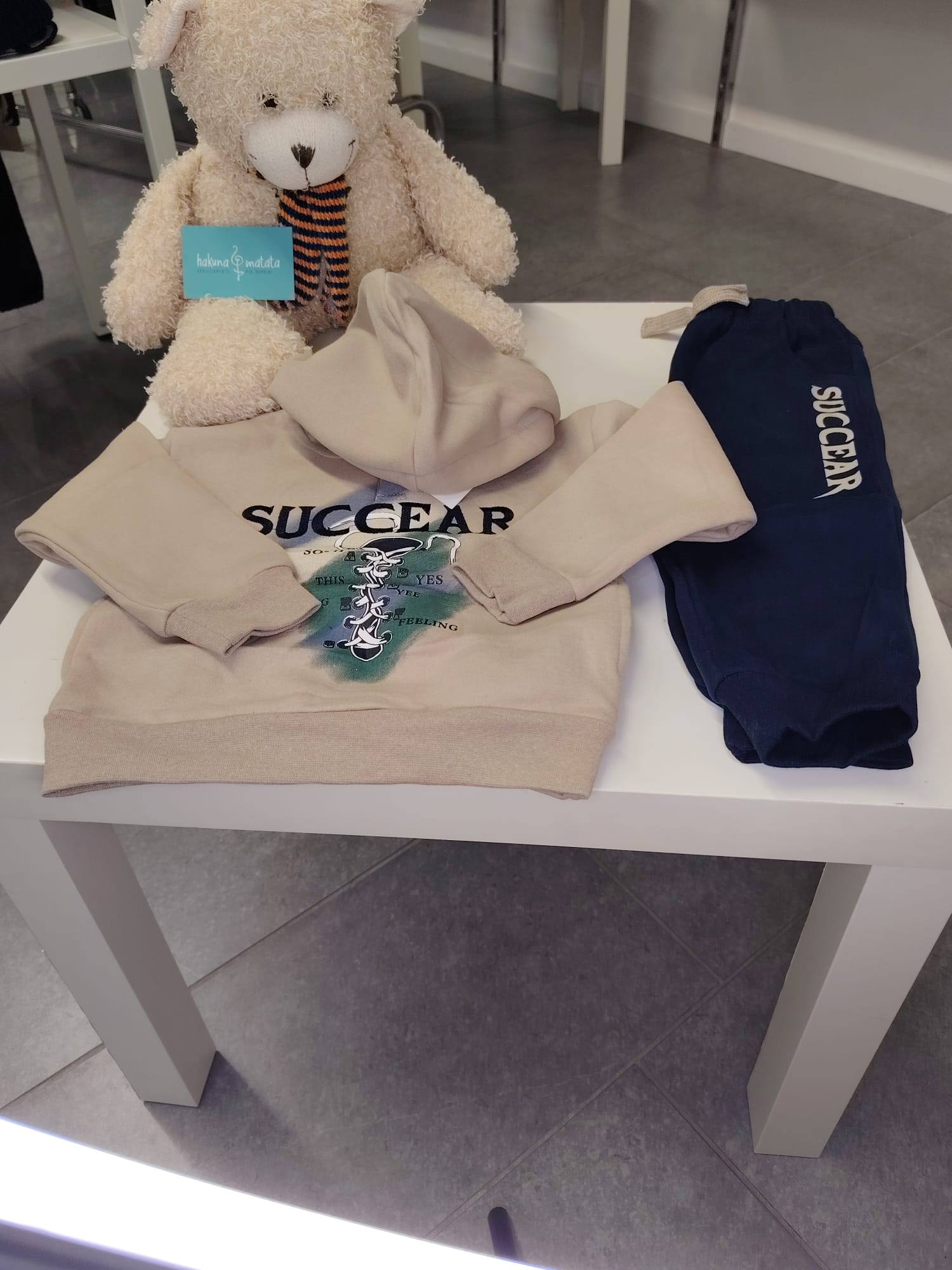 Tuta 2 pz beige