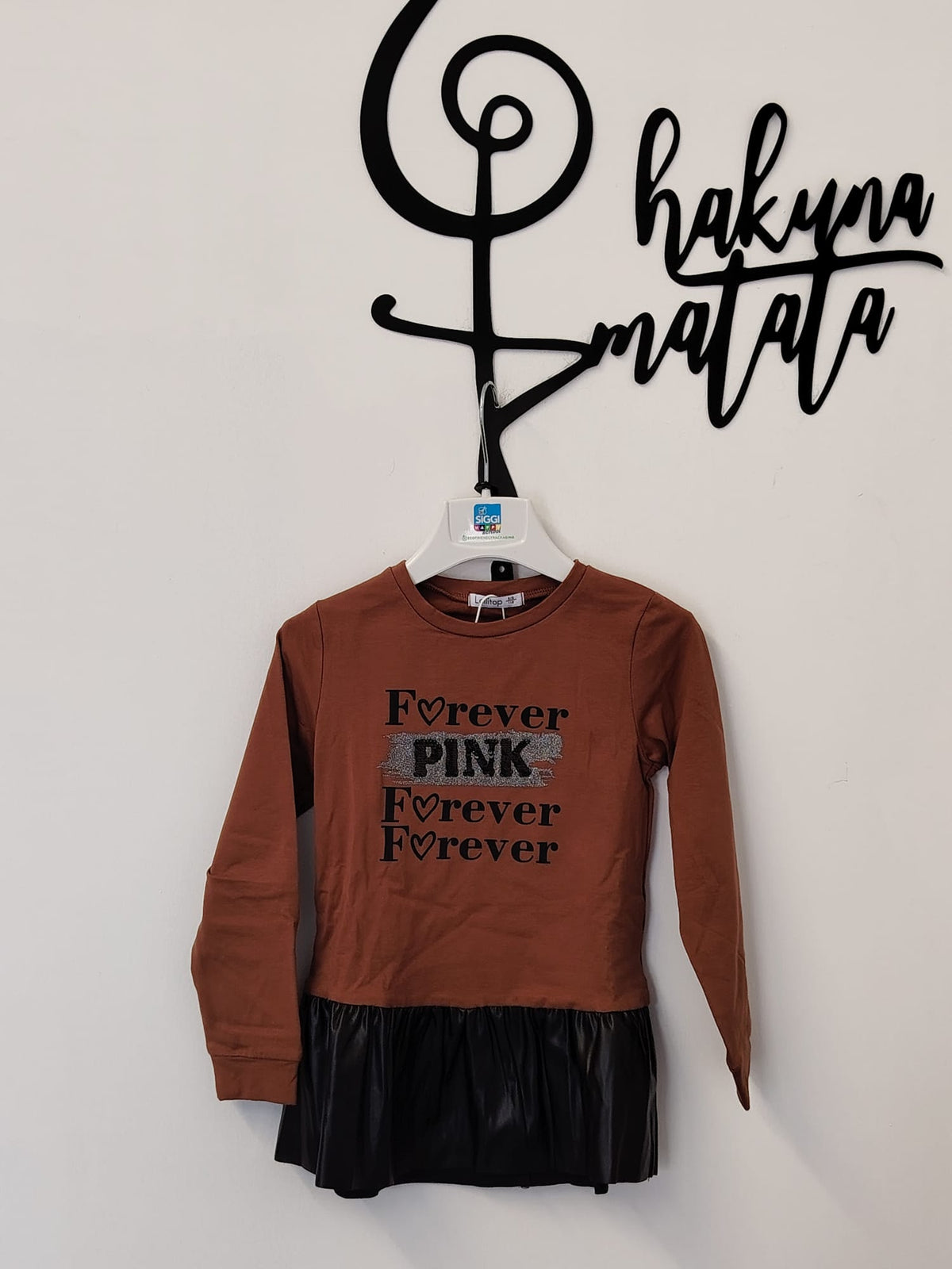 COMPLETO MAGLIA MARRONE E PANTALONE IN PELLE