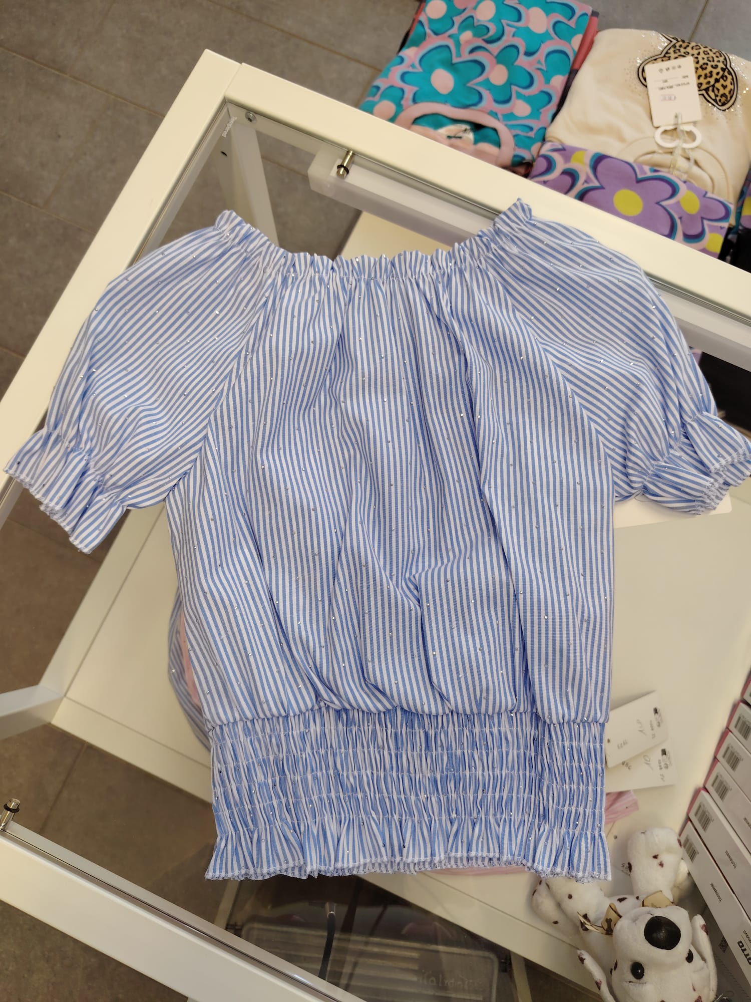 T SHIRT A RIGHE E BRILLANTINI