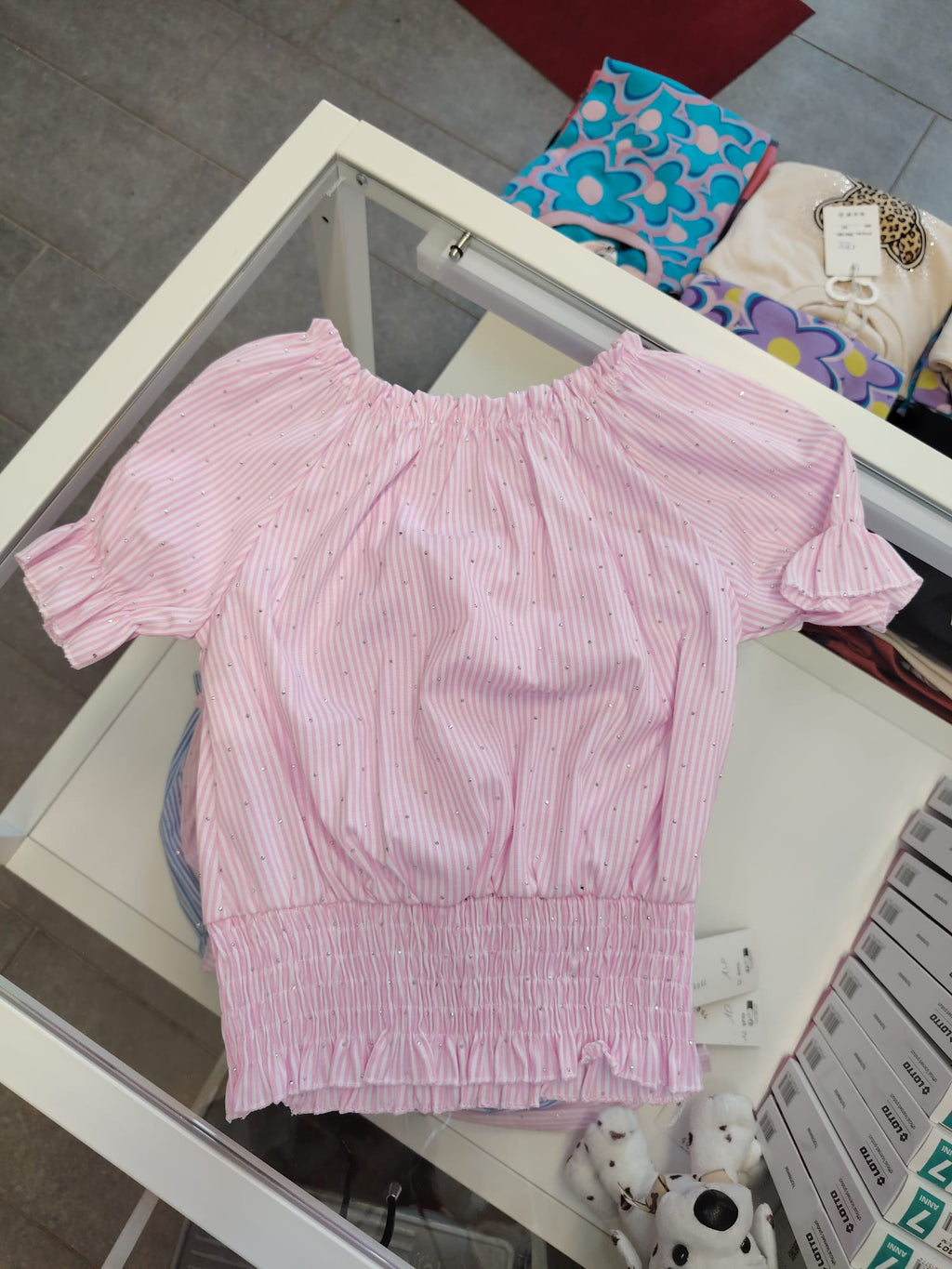 T SHIRT A RIGHE E BRILLANTINI