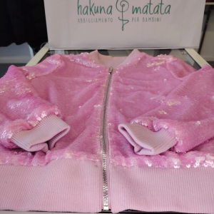 Giacca paillette rosa