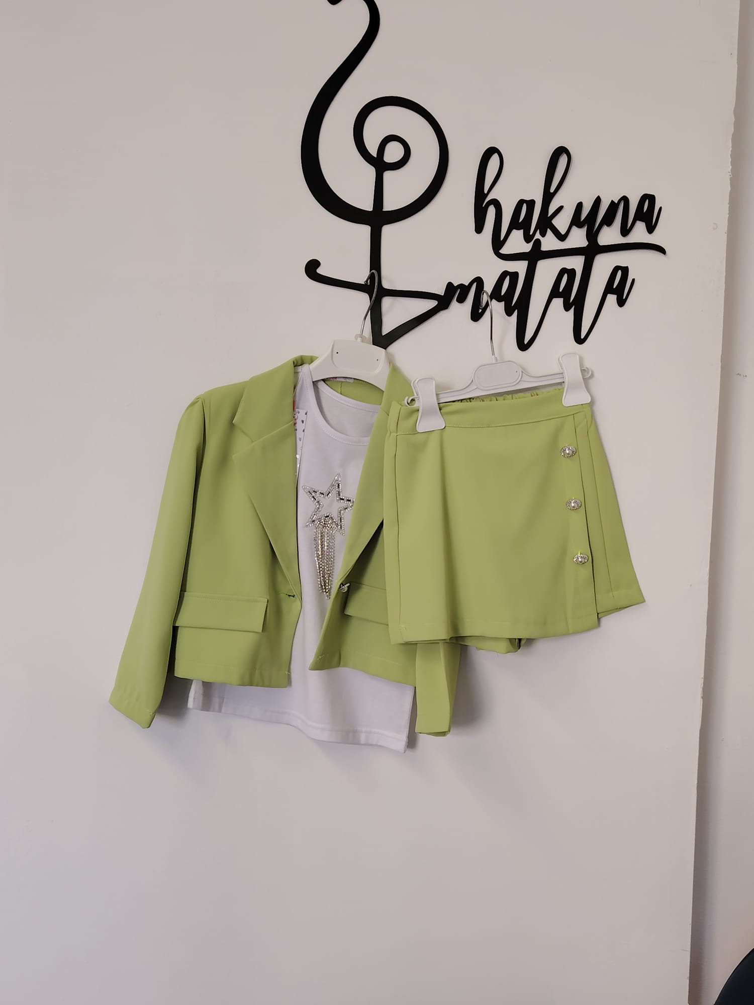 TAILLEUR TRE PZ VERDE ACIDO