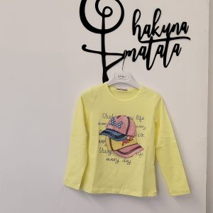 MAGLIA GIALLA CAPPELLO