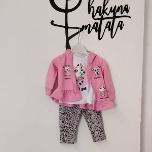 TUTA TRE PEZZI DALMATA ROSA