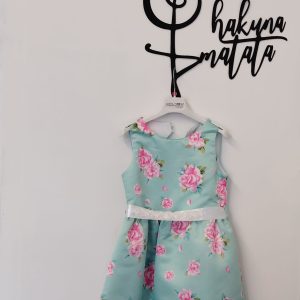 VESTITO A FIORI AZZURRO