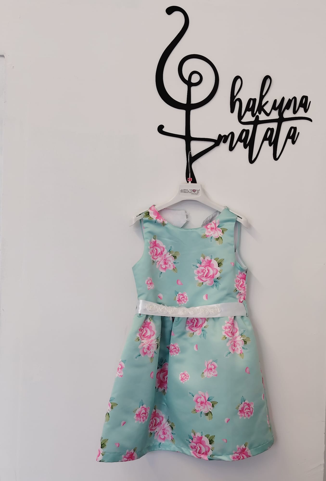 VESTITO A FIORI AZZURRO