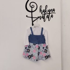 VESTITO A FIORI AZZURRO